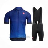 2021 Fietskleding Castelli Helder Blauw Korte Mouwen en Koersbroek