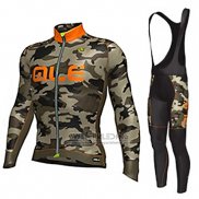 2017 Fietskleding ALE Camouflage Lange Mouwen en Koersbroek