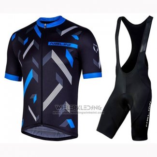 2019 Fietskleding Nalini Descesa 2.0 Zwart Blauw Korte Mouwen en Koersbroek