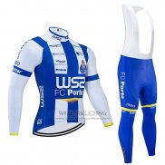 2020 Fietskleding W52-fc Porto Wit Blauw Lange Mouwen en Koersbroek