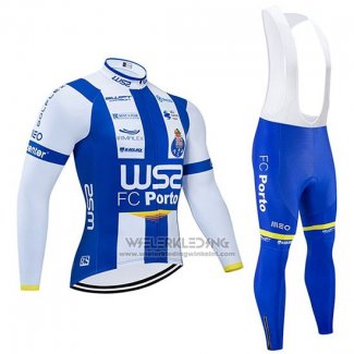 2020 Fietskleding W52-fc Porto Wit Blauw Lange Mouwen en Koersbroek