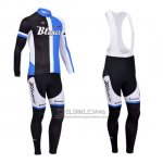 2013 Fietskleding Blanco Zwart en Blauw Lange Mouwen en Koersbroek