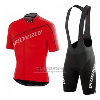 2015 Fietskleding Specialized Helder Rood Korte Mouwen en Koersbroek