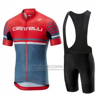 2019 Fietskleding Castelli Free AR 4.1 Rood Grijs Korte Mouwen en Koersbroek