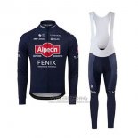 2020 Fietskleding Alpecin Fenix Blauw Rood Lange Mouwen en Koersbroek