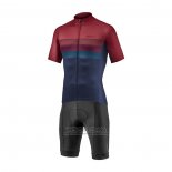 2021 Fietskleding Giant Donker Rood Blauw Korte Mouwen en Koersbroek