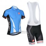 2014 Fietskleding Castelli Blauw en Zwart Korte Mouwen en Koersbroek