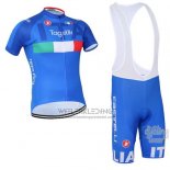 2016 Fietskleding Italie Wit en Blauw Korte Mouwen en Koersbroek