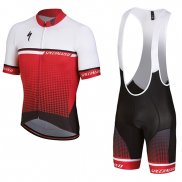 2018 Fietskleding Specialized Wit Rood Zwart Korte Mouwen en Koersbroek(1)