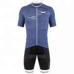 2020 Fietskleding De Marchi Blauw Korte Mouwen en Koersbroek