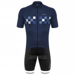 2020 Fietskleding De Marchi Diep Blauw Korte Mouwen en Koersbroek