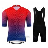 2020 Fietskleding Le Col Rood Blauw Korte Mouwen en Koersbroek