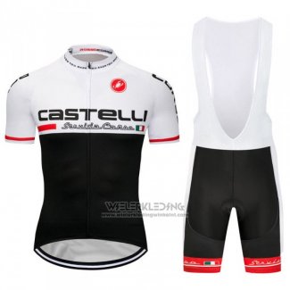 2018 Fietskleding Castelli Wit Zwart Korte Mouwen en Koersbroek