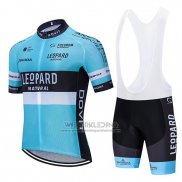 2020 Fietskleding Leopard Natural Blauw Zwart Korte Mouwen en Koersbroek