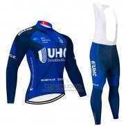 2020 Fietskleding UHC Donker Blauw Lange Mouwen en Koersbroek