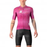 2022 Fietskleding Giro D'italie Violet Korte Mouwen en Koersbroek