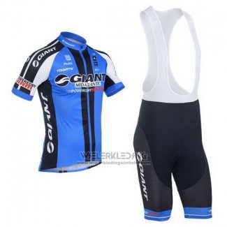 2013 Fietskleding Giant Zwart en Blauw Korte Mouwen en Koersbroek