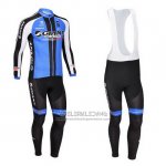 2013 Fietskleding Giant Zwart en Blauw Lange Mouwen en Koersbroek