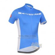 2016 Fietskleding Castelli Blauw en Wit Korte Mouwen en Koersbroek