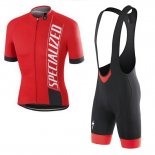 2016 Fietskleding Specialized Rood Wit Zwart Korte Mouwen en Koersbroek