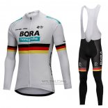 2018 Fietskleding Bora Kampioen Belgie Wit Lange Mouwen en Koersbroek