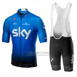 2019 Fietskleding Sky Blauw Korte Mouwen en Koersbroek