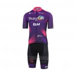 2022 Fietskleding Burgos Bh Violet Fuchsia Korte Mouwen en Koersbroek